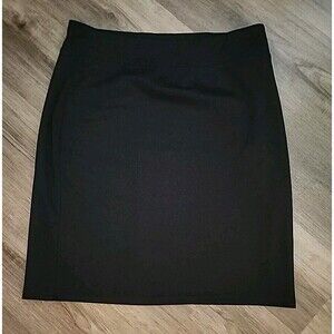 Style & Co Skirt Stretch XL Knee Length Unlined Pull On Black Pencil Straight